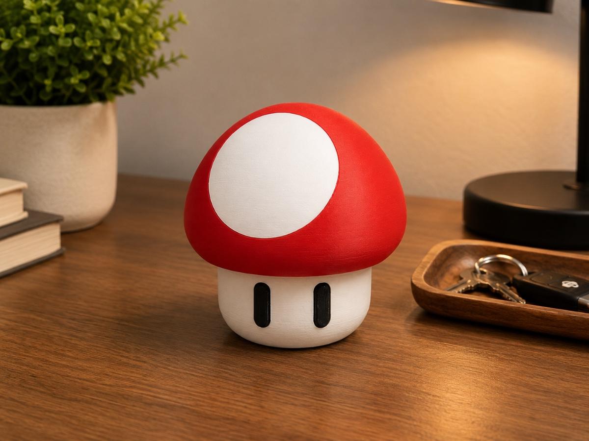Pote Decorativo em Forma de Cogumelo